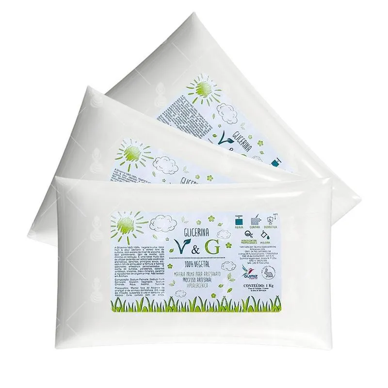 Base Glicerinada V&amp;g Vegetal P/sabonetes 3kg - Branco