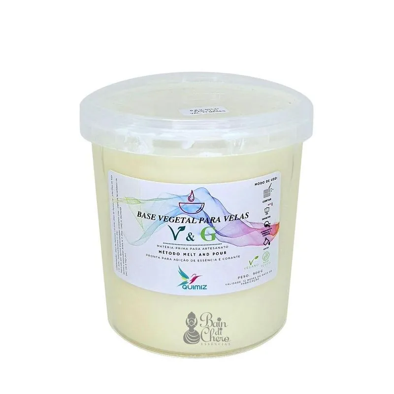 Cera De Palma V&amp;g Para Velas Vegetal Pronta 900g