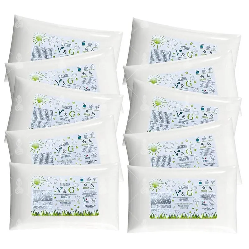 Base Glicerinada V&amp;g Vegetal P/sabonete 10kg - Branca