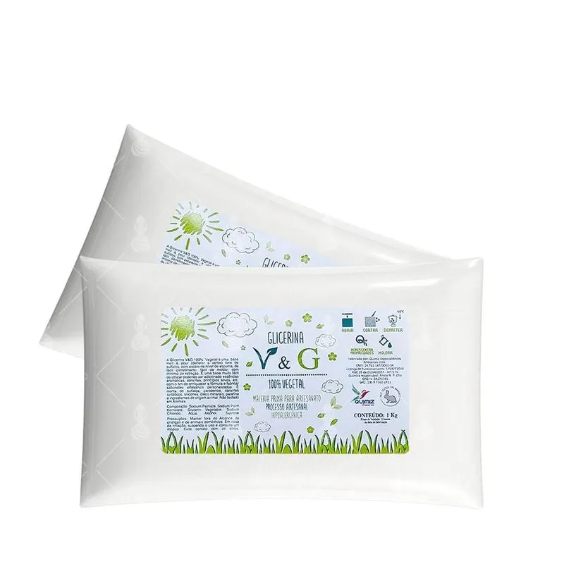 Base Glicerinada V&amp;g Vegetal P/sabonetes 2kg - Branca