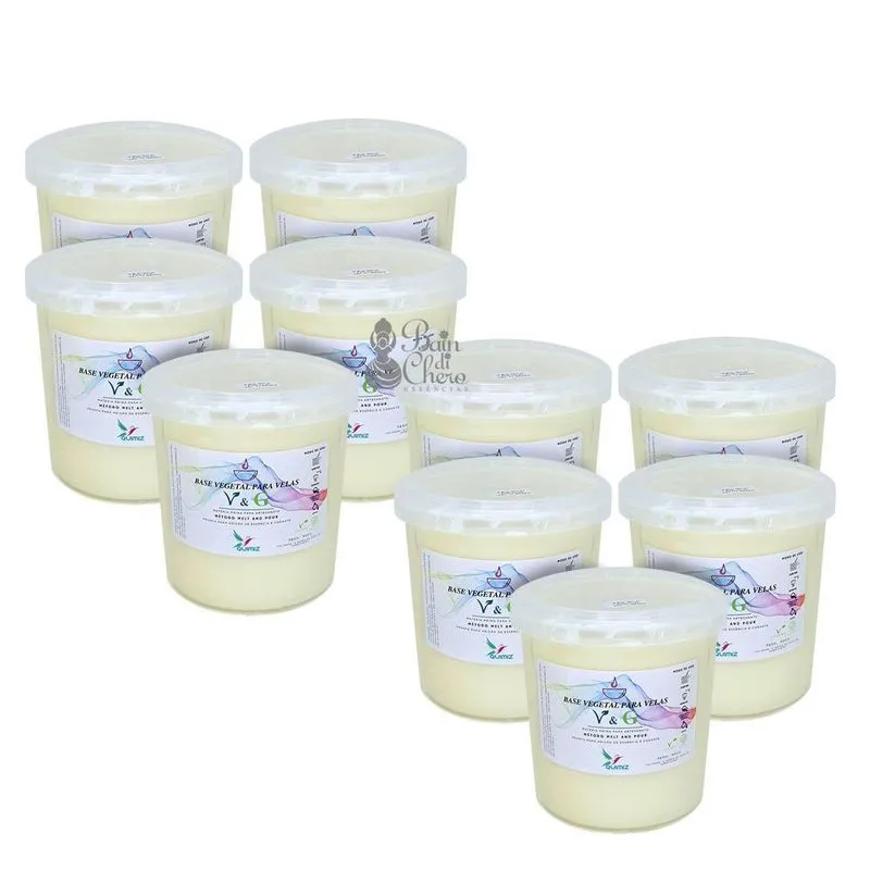 Cera De Palma V&amp;g Para Velas Vegetal Pronta 10kg