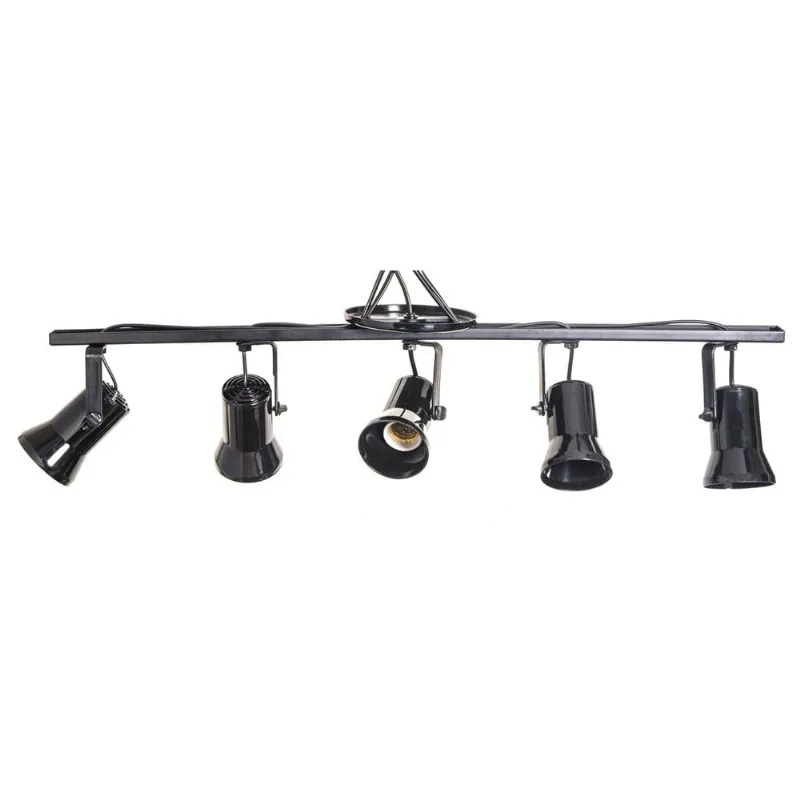 Spot no trilho 5XE27 preto sykalight 5 lampadas
