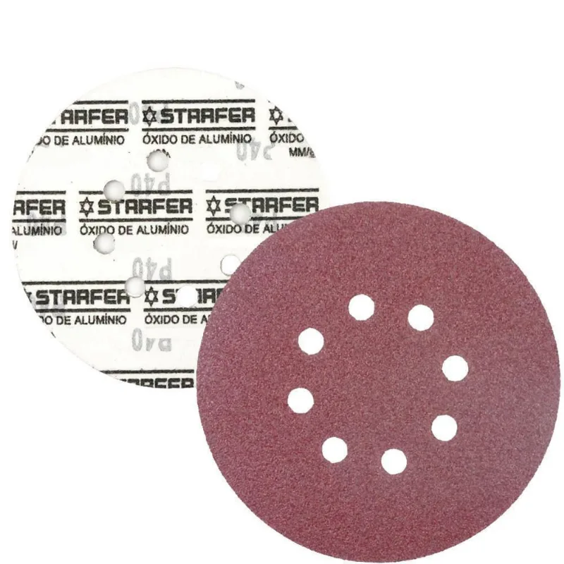 Kit 10 Disco De Lixa Ferro 115Mm Grão 60 - Starfer
