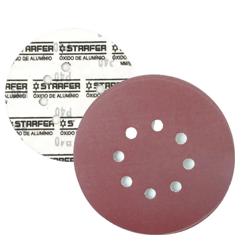 Kit 10 Disco De Lixa Ferro 115Mm Grão 220 - Starfer