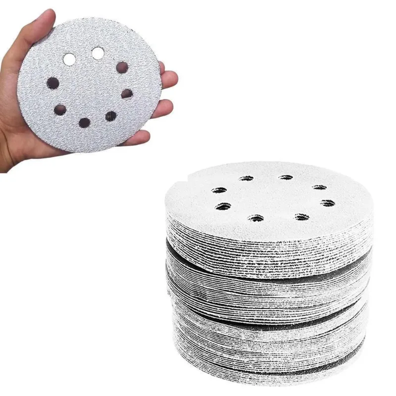 Kit 50 Disco De Lixa Branco 115Mm Grão 60 - Starfer
