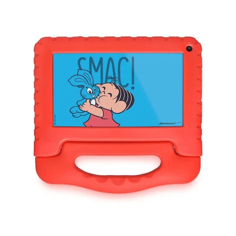 Tablet Multi Turma da Monica com Controle Parental 2GB RAM + 32GB + Tela 7 pol + Android 13 (Go edition) + Processador Quad Core Preto - NB397 NB397