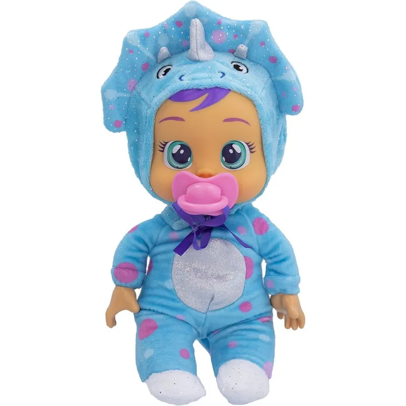 Boneca Cry Babies Tiny Cuddles Animais - Tina (dinossauro Azul) - Multikids