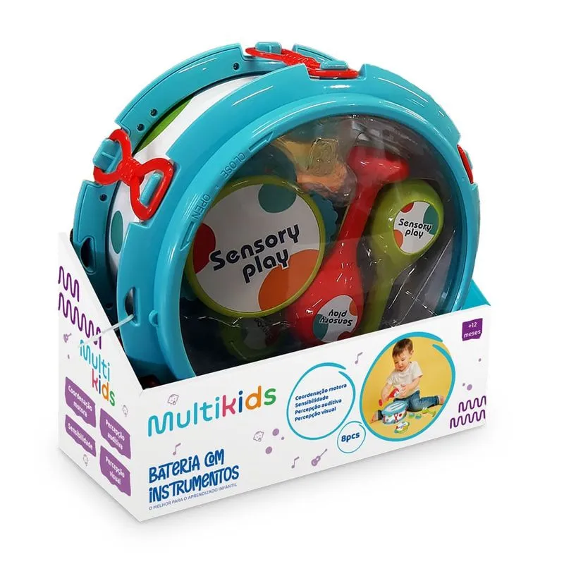 Bateria com Instrumentos Primeira Infância Multikids - BR2094 BR2094