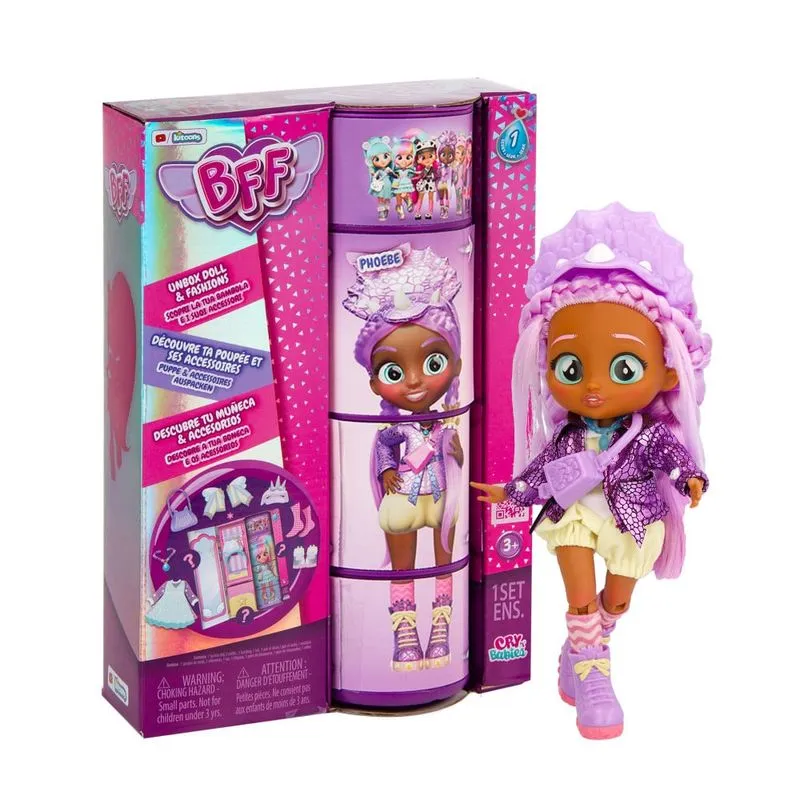 Boneca BFF By Cry Babies 22cm Phoebe Multikids - BR2070 BR2070