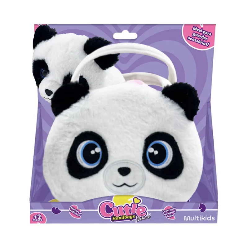 Pelúcia Cutie Handbags Deluxe - Panda - Multikids