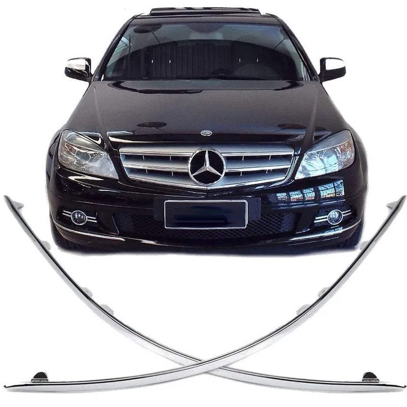 Par Frisos Parachoque Dianteiro Mercedes C200 C280 08 A 11