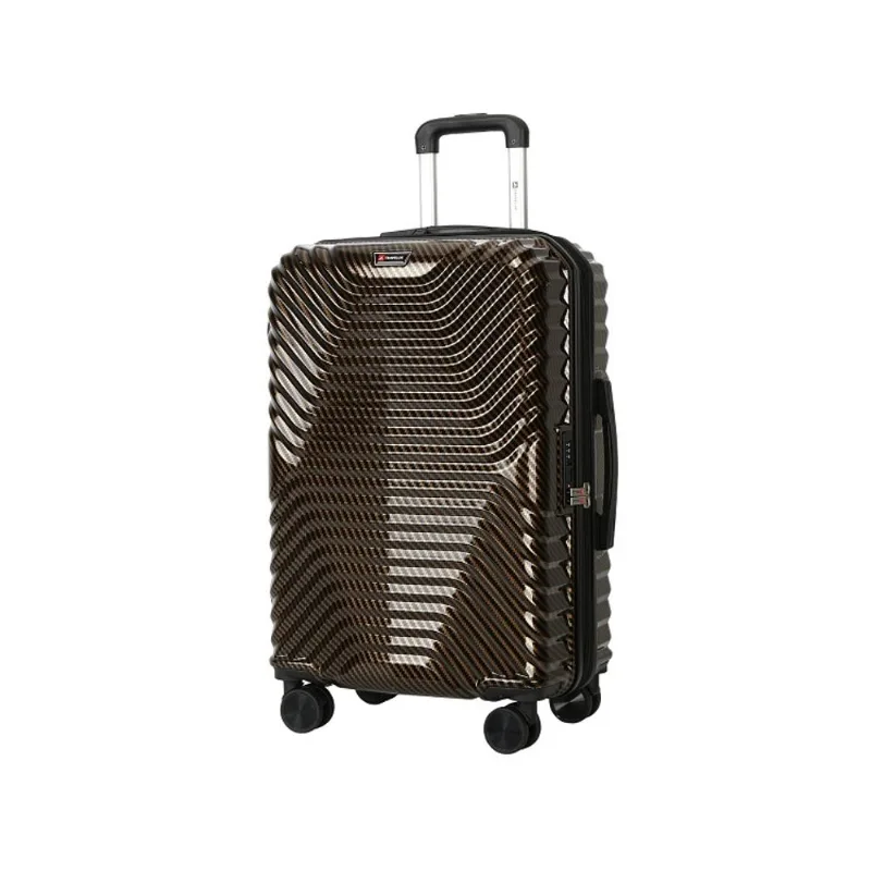 Mala Travelux Samedan Média 23 Kg Marrom - Expansível E Cadeado Tsa
