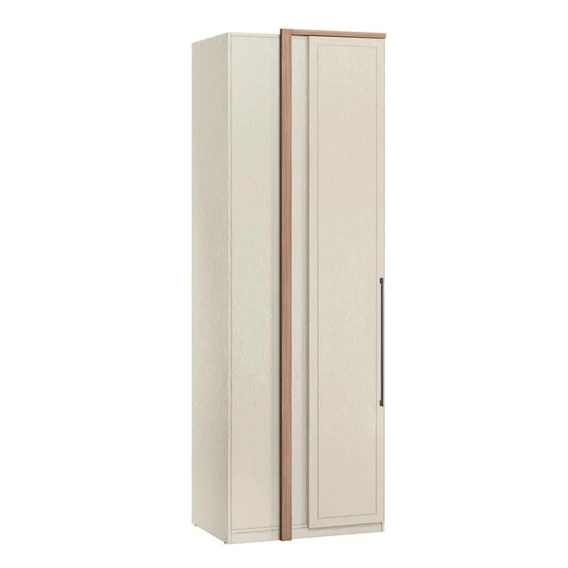 Armário Modulado de Canto Reto Toledo 1 Porta 2 Prateleiras – Areia/Wood