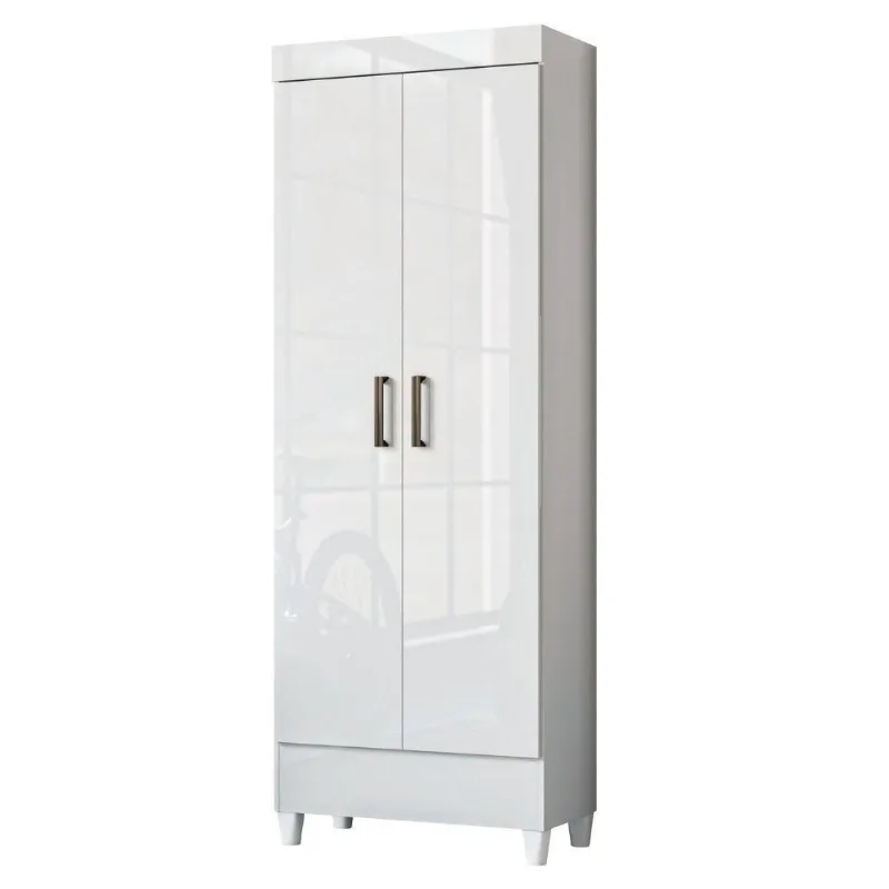 Armário Multiuso Irene 2 Portas 3 Prateleiras MDF-MDP 60CM Branco - Santos Andirá