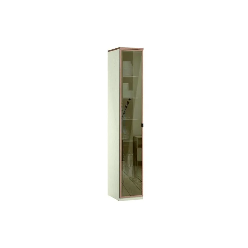 Armário Modulado Santos Andirá Toledo 1 Porta Reflecta 7 Prateleiras 240x40,6cm Areia - Santos Andirá