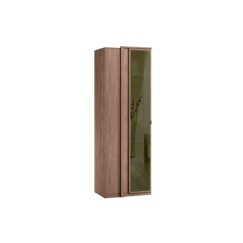 Armário de Canto Modulado Santos Andirá Toledo 1 Porta Reflecta 2 Prateleiras MDF Marrom - Santos Andirá