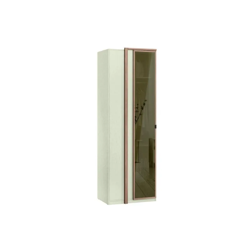 Armário de Canto Modulado Santos Andirá Toledo 1 Porta Reflecta 2 Prateleiras MDF Areia - Santos Andirá