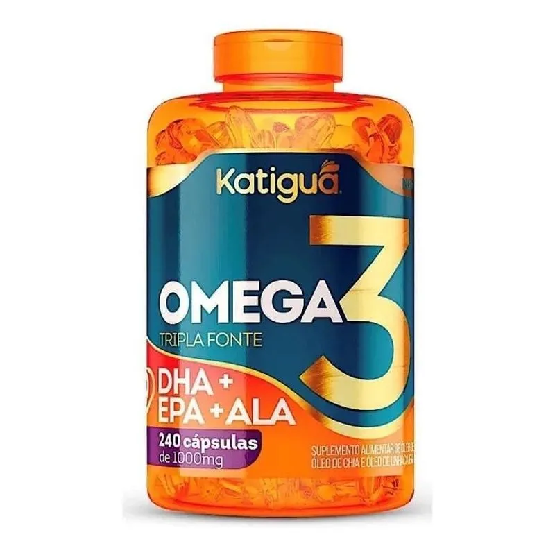 3x Ômega 3 1000mg 240 Capsulas Tripla Fonte Katigua