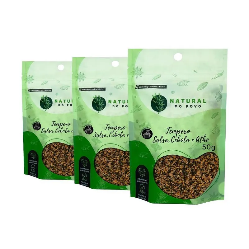 Alho Cebola E Salsa Kit 3 Qualidade Superior Pouch 50g