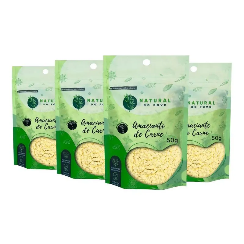 Amaciante De Carne Kit 4 Qualidade Premium Pouch 50g