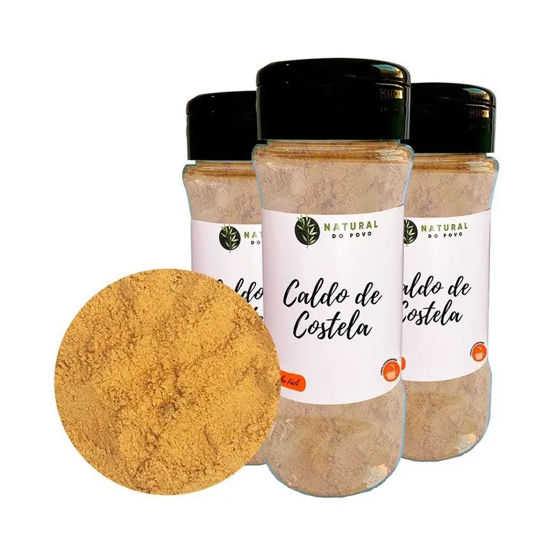 Caldo De Costela Tempero Importado Kit 3 Pote Dosador 80g