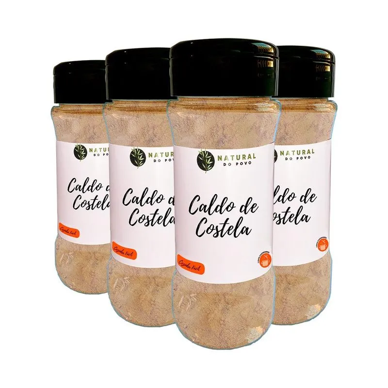 Caldo De Costela Superior Kit 4 Pote Com Dosador 80g