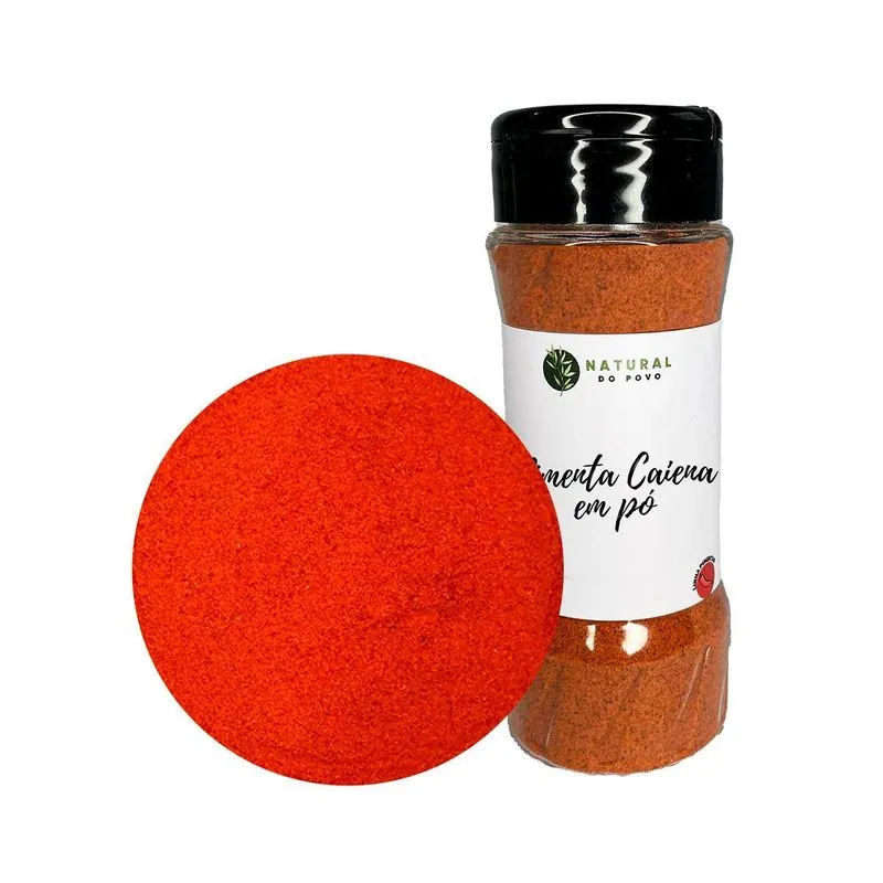 Pimenta Caiena Em Pó 100% Natural Pote Com Dosador 60g