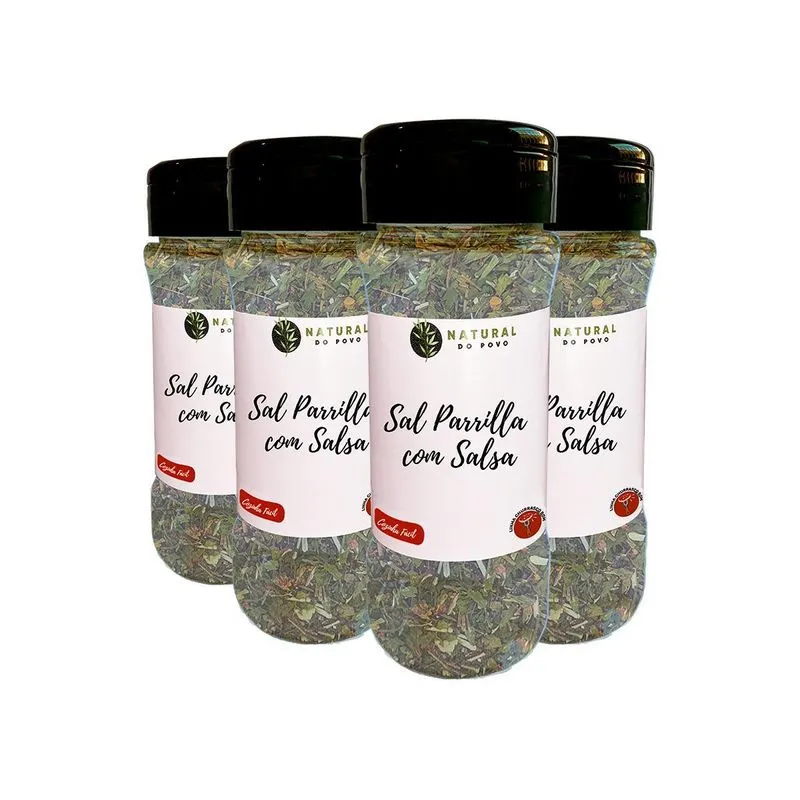 Sal Parrilla Salsa Alta Qualidade Kit 4 Pote Com Dosador 25g