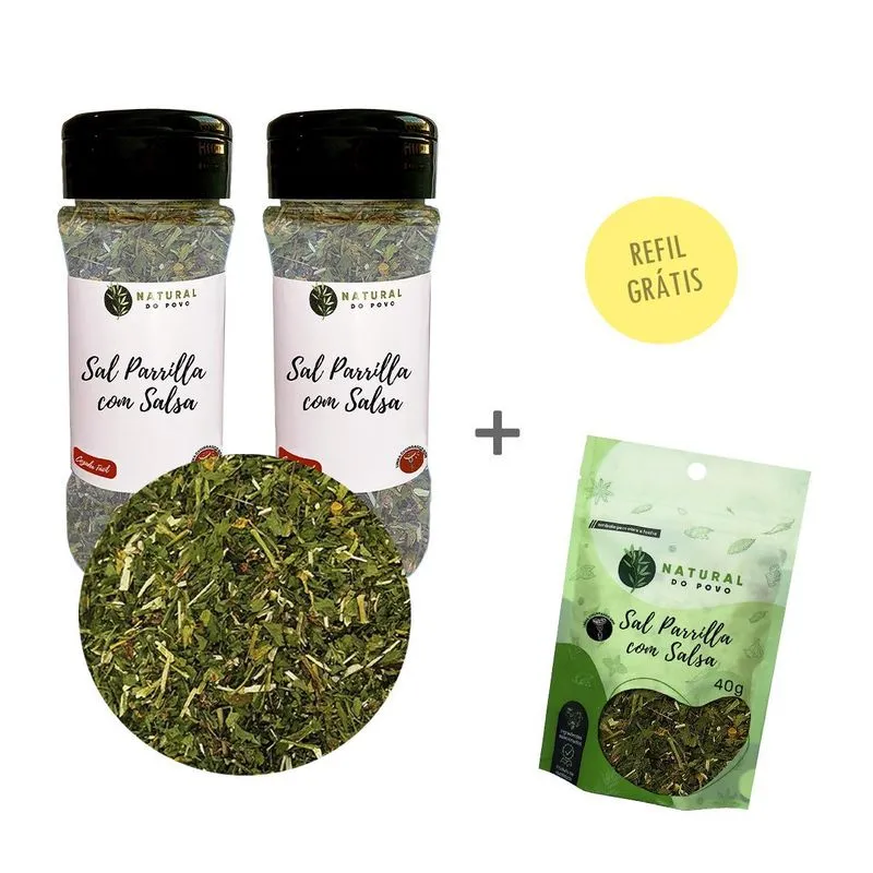 Sal Parrilla Com Salsa Kit 2 Pote Com Dosador + Refil 25g