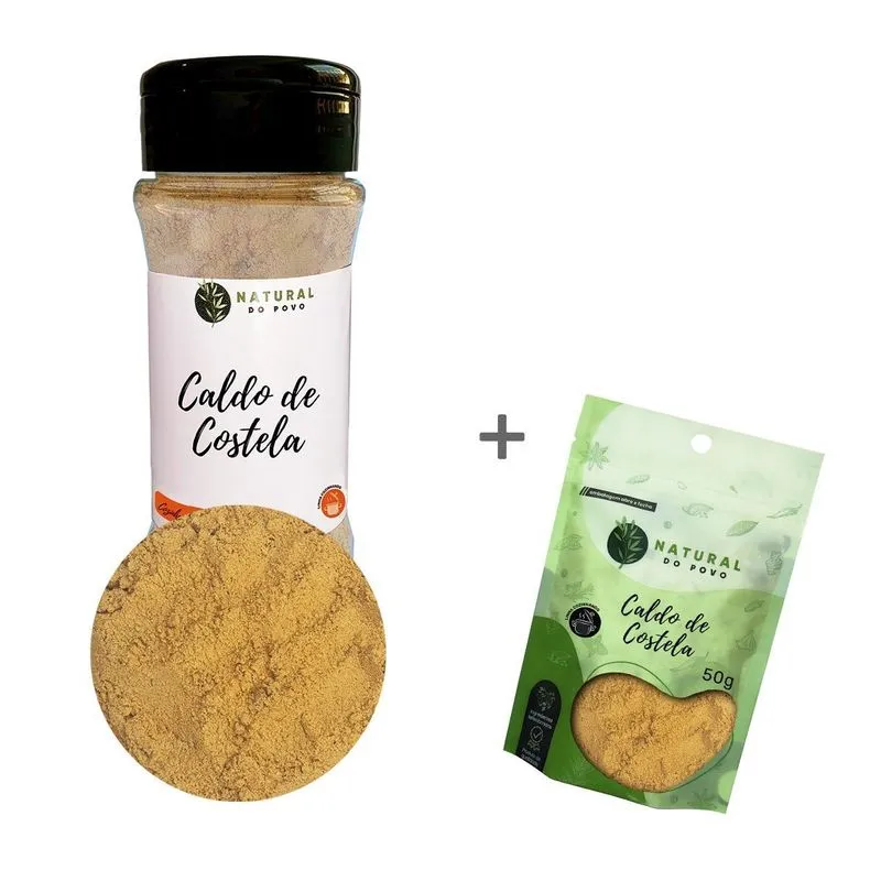 Caldo De Costela Em Pó Ki Pote Com Dosador + Refil 80g