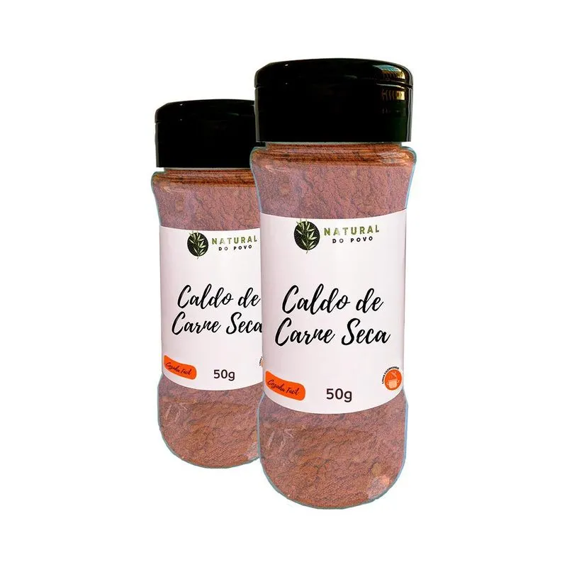 Caldo De Carne Seca Gourmet Kit 2 Pote Com Dosador 80g
