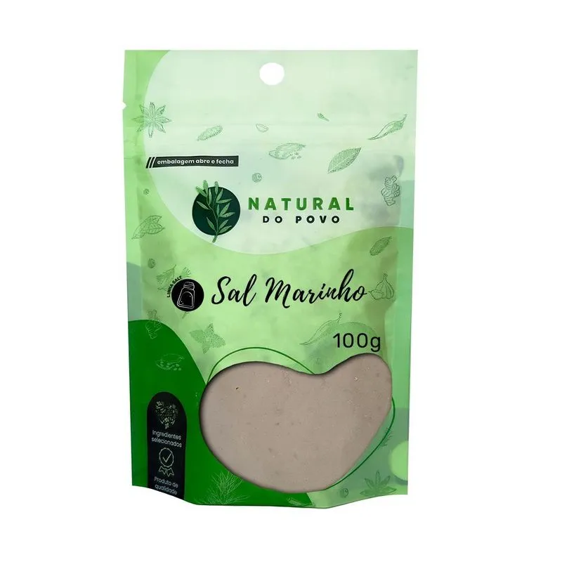 Sal Marinho Premium 100% Natural Alta Qualidade Pouch 100g