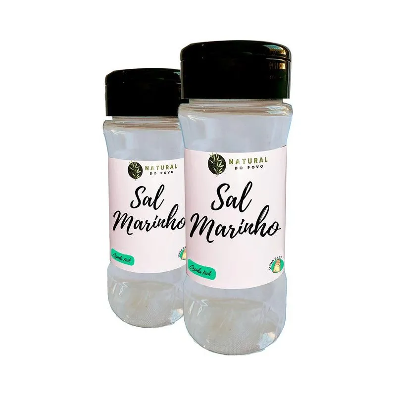 Sal Marinho 100% Orgânico Kit 2 Pote Com Dosador 100g