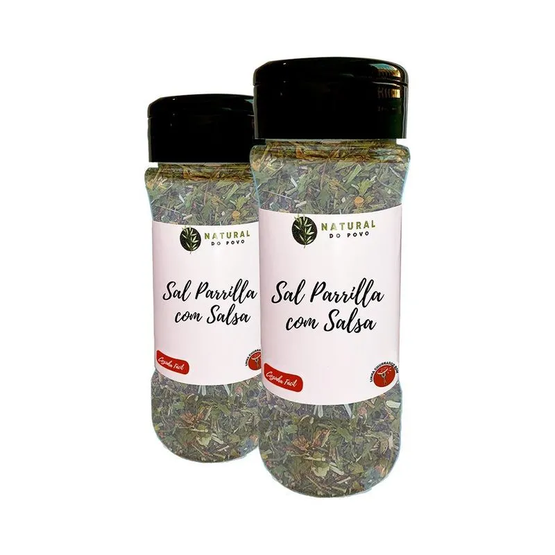 Sal Parrilla Salsa 100% Orgânico Kit 2 Pote Com Dosador 25g