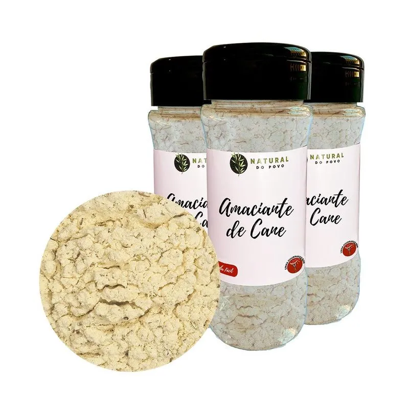 Amaciante 100% Natural De Carne Kit 3 Pote Com Dosador 95g