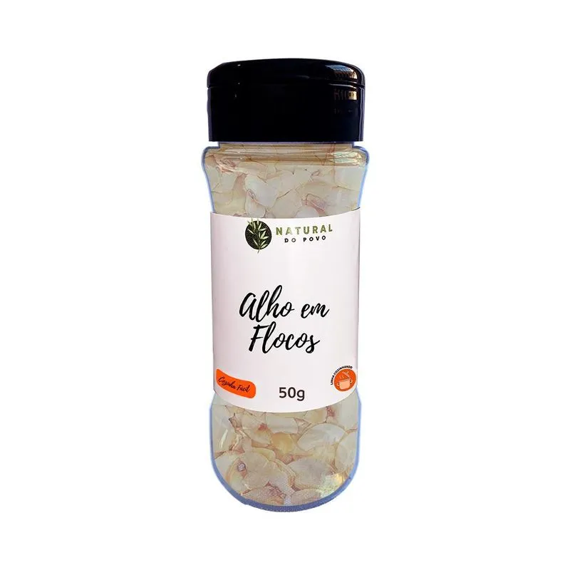 Alho Em Flocos 100% Organico Alta Qualidade Dosador 40g