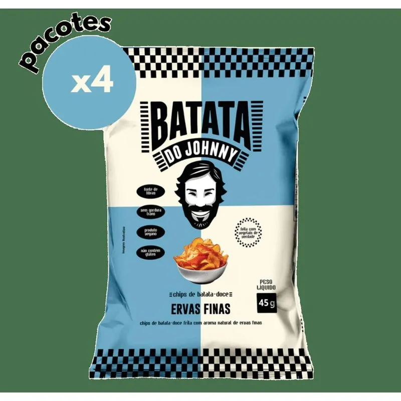 Kit 4 Batatas Doces Com Ervas Finas 45g Do Johnny