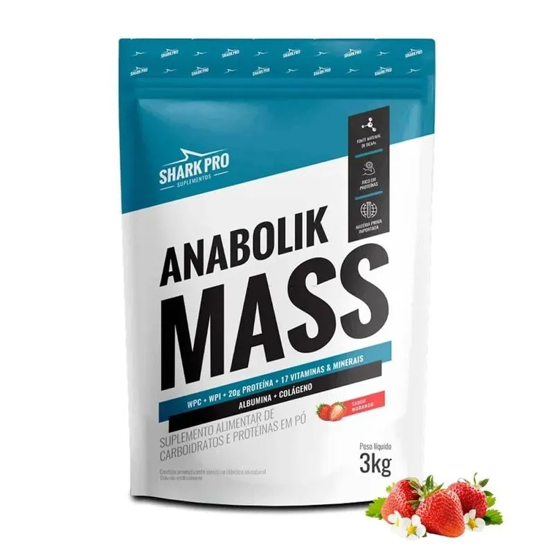 Massa Shark Pouch Morango 3kg Sharkpro