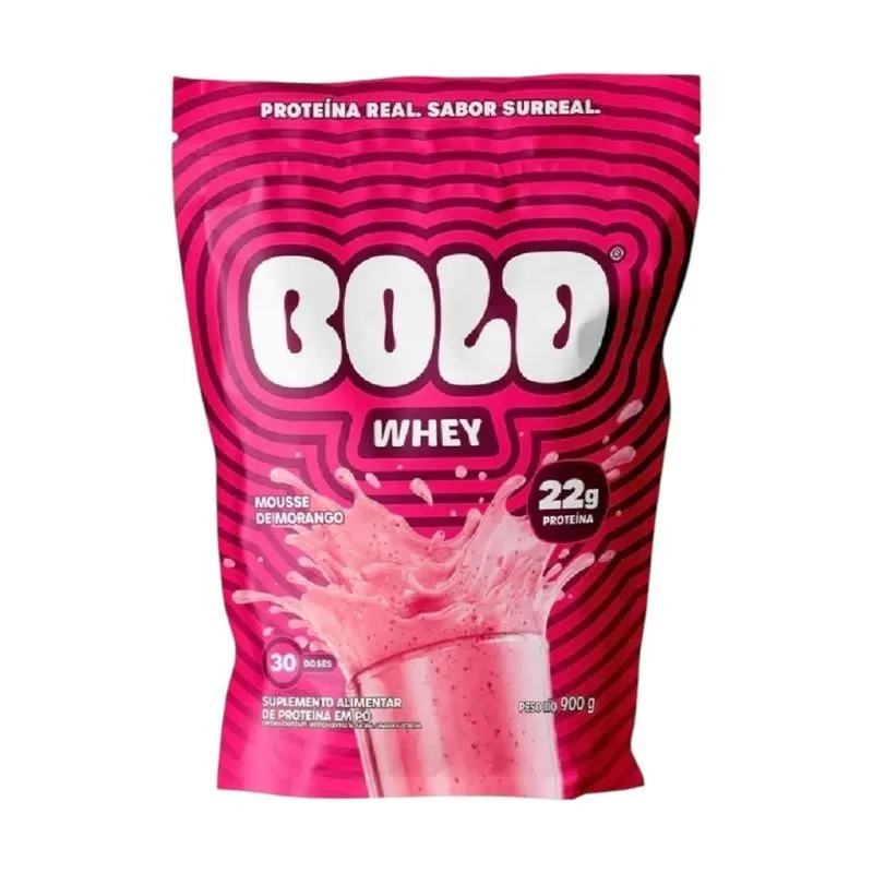 Whey Sabor Mousse De Morango 900g Bold