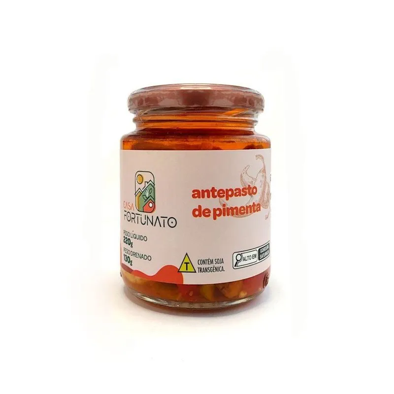 Antepasto De Pimenta Intensidade E Sabor Unico 220g Cs Fort
