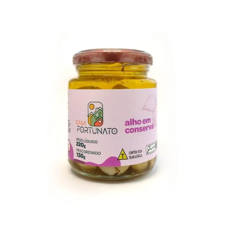 Alho Em Conserva Crocante E Saboroso 220g Casa Fortunato