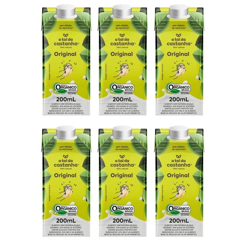 Kit 6 Bebida Org Lactea 200ml A Tal Da Castanha