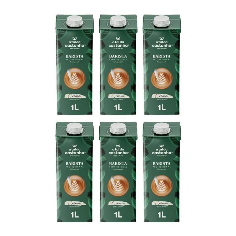 Kit 6 Bebida Veg Barista Castanha E Aveia 1l Tal Da Castanha