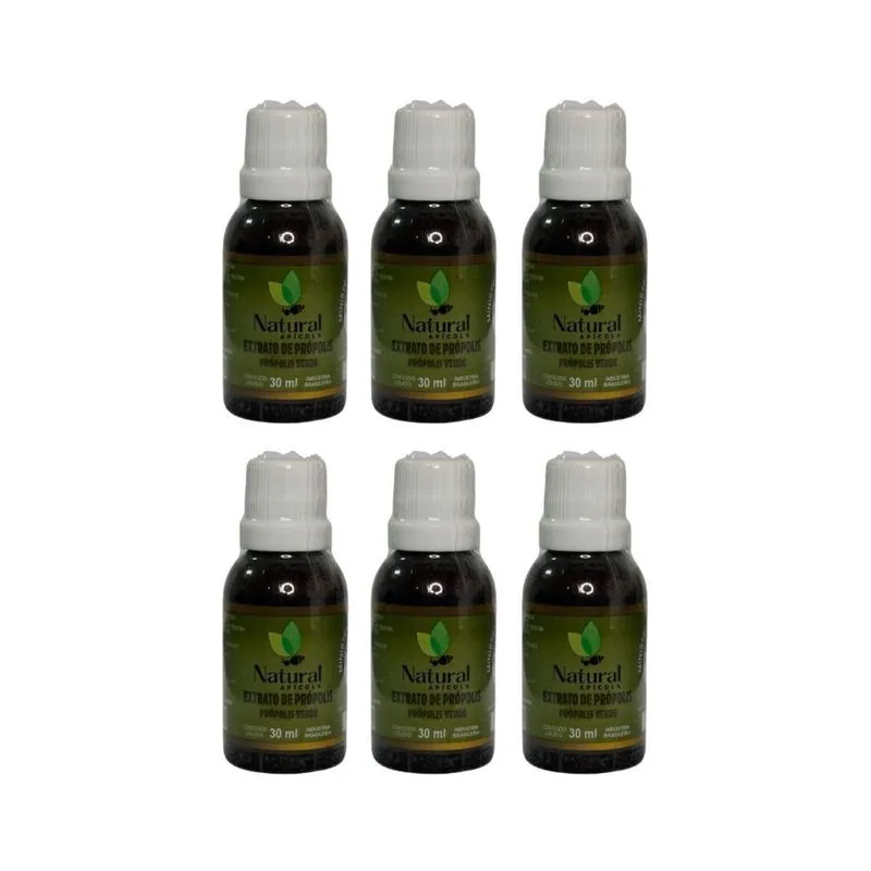 Kit 6 Extrato De Propolis Verde 30 Ml Sem Conservantes