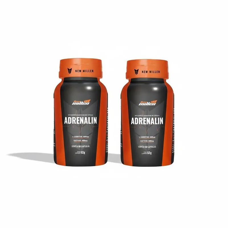 Kit 2 Adrenalin 60 Capsula Dura Foco E Força New Millen