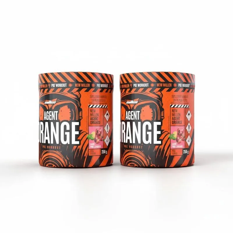 Kit2 Agent Orange Pink Lemonade Explosão E Energia Pote 250g