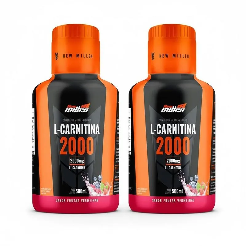 Kit2 L Carnitina Frutas Vermelhas Energia E Performace 500ml