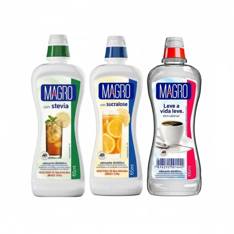 Mix 3 Adoçantes Sucralose Stevia E Zero Calorias Magro