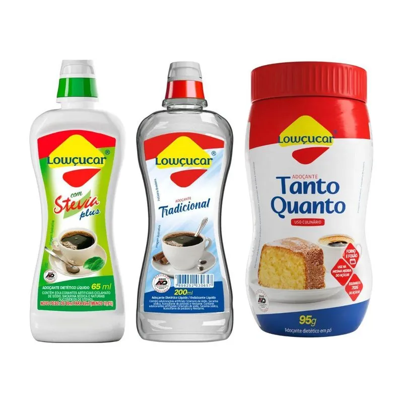 Mix 3 Adoçantes Com Baixa Adição De Açucares Lowçucar