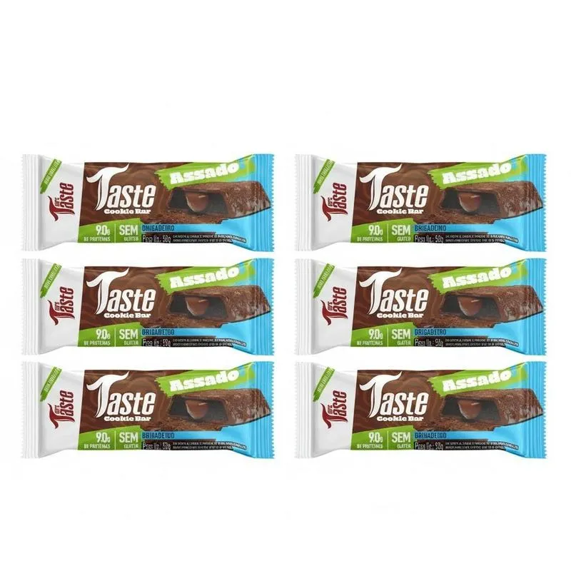 Kit 6 Barra De Proteina Brigadeiro 50g 9g De Proteina Zero